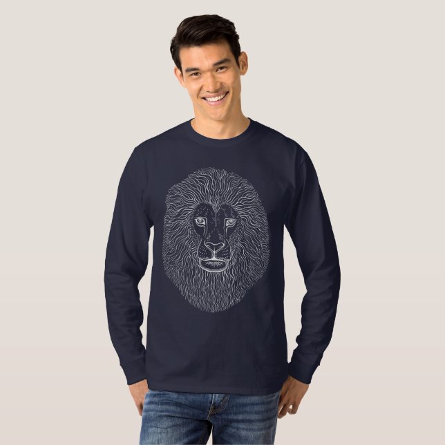 Lejon huvudgrafik t shirt (Hel framsida)