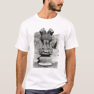 Lejon huvudstad från pelaren av kejsaren Ashoka Tee Shirt