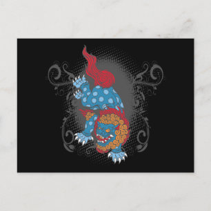 Lejon i Buddha Vykort