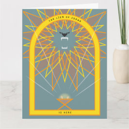 Lejon i en matare kort