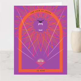 Lejon i en matare kort