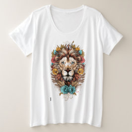 Lejon i Flower T Shirt