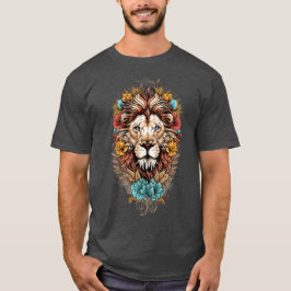 Lejon i Flower T-Shirt