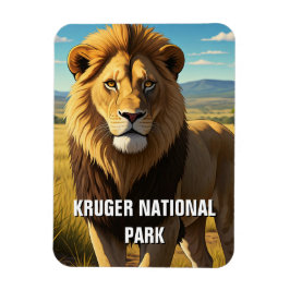 Lejon i Krugers nationalpark South Afrika Magnet