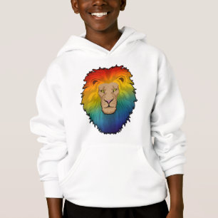Lejon i Rainbow Färg T Shirt
