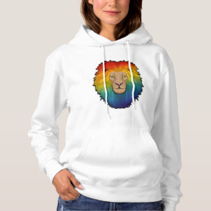 Lejon i Rainbow Färg T Shirt