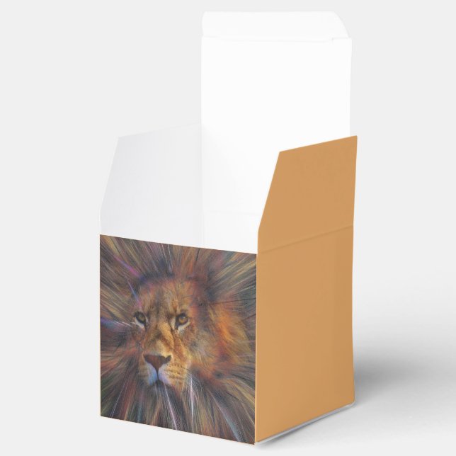 Lejon i rutan Gallery Square Gift Box Presentaskar (Öppnad)