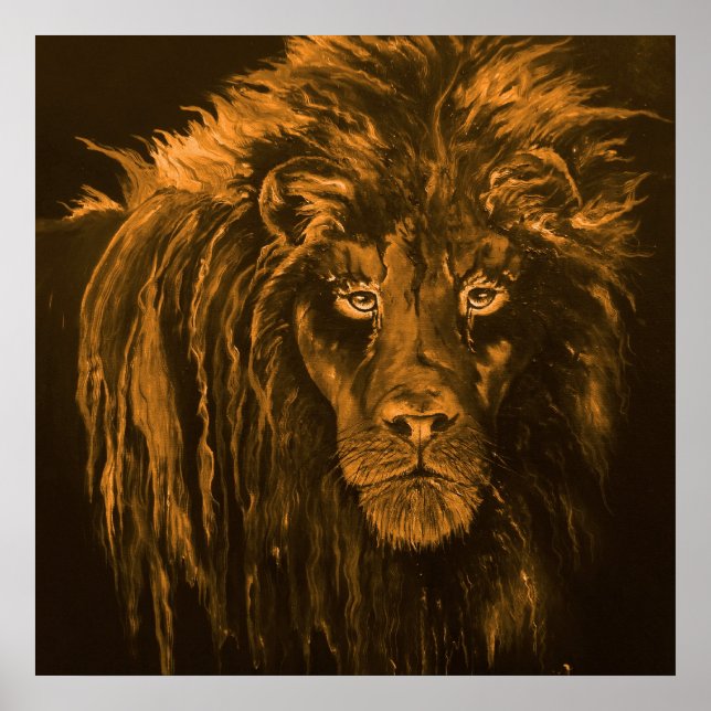 Lejon i Sepia Poster (Framsidan)