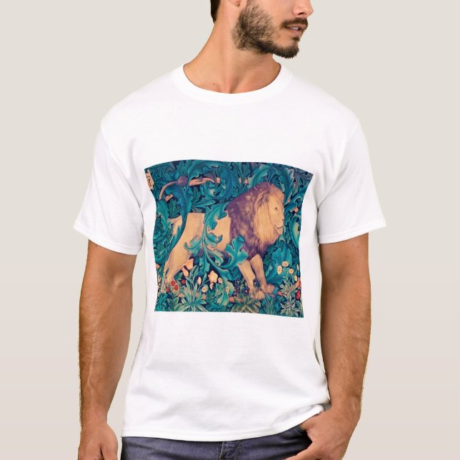 Lejon i skogen, William Morris T Shirt (Framsida)