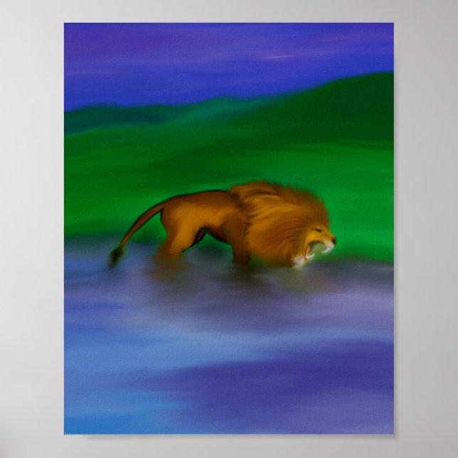 "Lejon i Vatten" Poster (Framsidan)