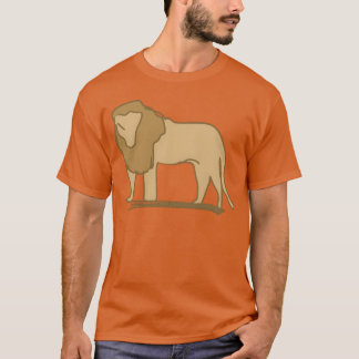 Lejon ikon djur rovdjur brun familj t shirt
