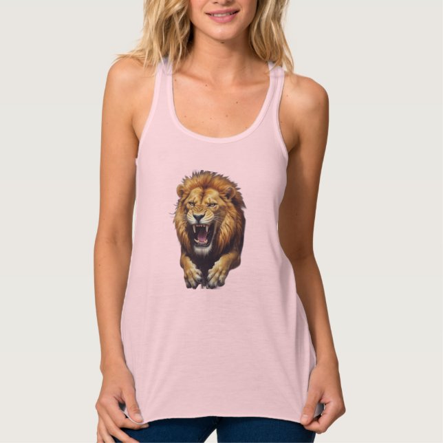 Lejon illustration av Arg Linne Med Racerback (Framsida)