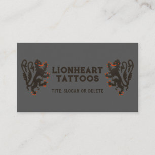 Lejon illustration av vintage visitkort