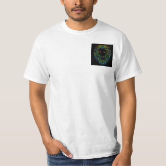 Lejon illustrerad design på Lämnat sidtest T Shirt