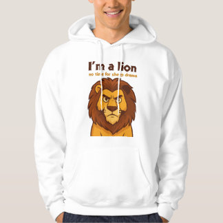 lejon ingen tid för fårdrama Vitt Motiverande Hoodie