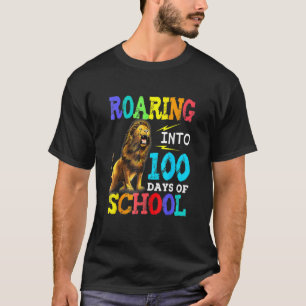 Lejon inkörning i 100 dagar i Lycklig 100 D T Shirt