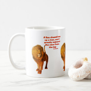 Lejon inspirationskonfucius Attitude-citat Kaffemugg