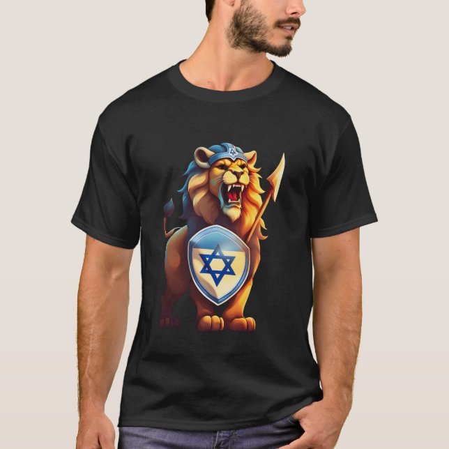 Lejon Israel Viking T Shirt (Framsida)
