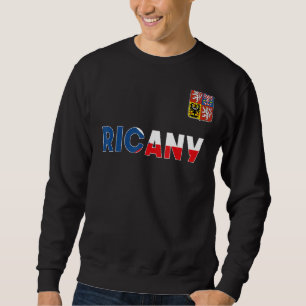 Lejon Jackat av Ricany Czech Flagga om Arm Lång Ärmad Tröja