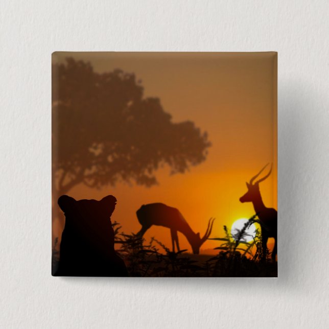 Lejon jakt knapp (Framsida)