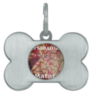 Lejon jordisk Elegant: Hakuna Matata Texturerad de ID-bricka Husdjur