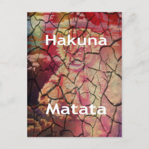 Lejon jordisk Elegant: Hakuna Matata Texturerad de Vykort