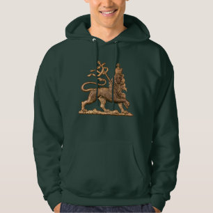 Lejon Juda Tripe Jah Rastafari Reggae Rasta Rötter Hoodie