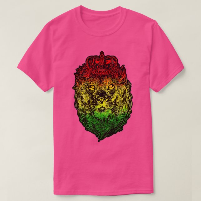 Lejon judah Rastafarisk etiopisk Lejon - Reggaeton T Shirt (Design framsida)