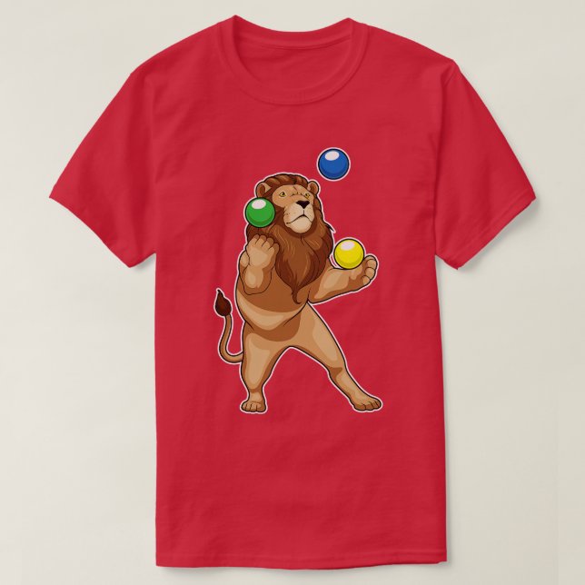 Lejon Juggler Juggle T Shirt (Design framsida)