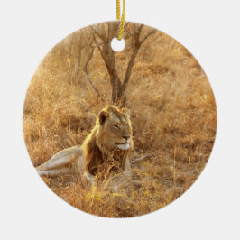 Lejon Julgransprydnad Keramik