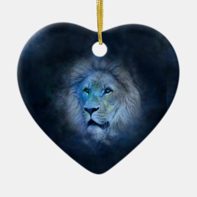 lejon julgransprydnad keramik (Framsidan)