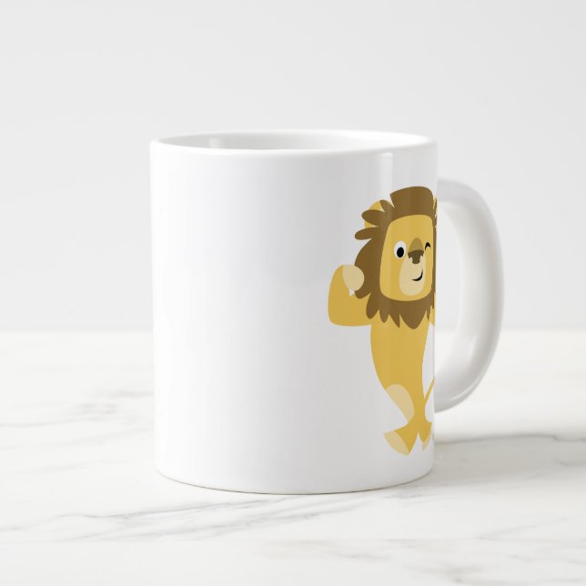 Lejon Jumbo Mugg, , Cute Strong Tecknad Mugg (Framsida höger)