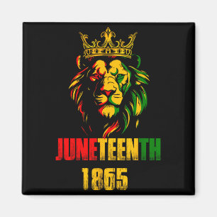 Lejon juneteenth cool 1865 frihet afrikansk juni magnet