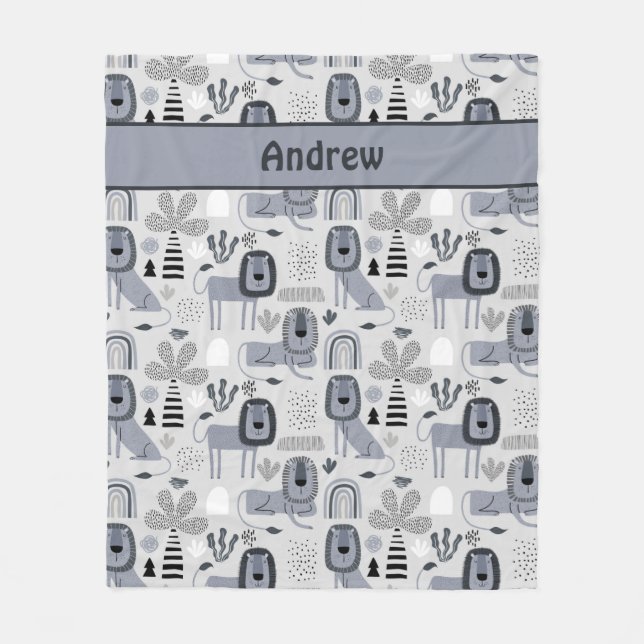 Lejon Jungle Kung Fleece Blanket (Framsidan)