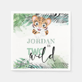 Lejon jungle-Personlig 2:a födelsedagen Pappersservett