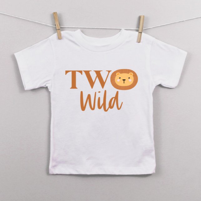 Lejon Jungle Safari Animal Två Vilder Andra födels T Shirt (Skapare uppladdad)