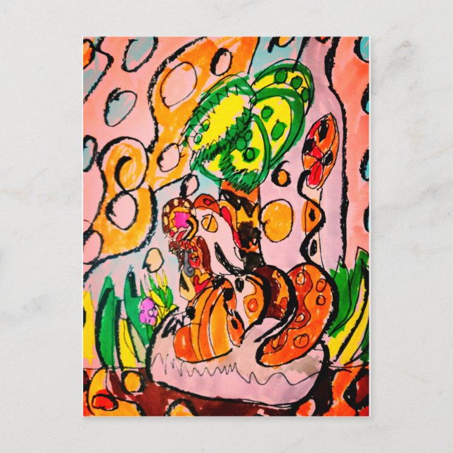 Lejon just chill vykort (Framsida)