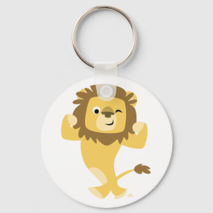 Lejon keychain för stark tecknad nyckelring
