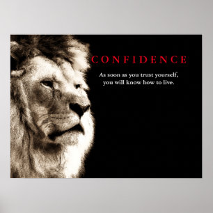 Lejon konfidenscitatinspiration poster