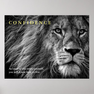 Lejon konfidenscitatinspiration poster