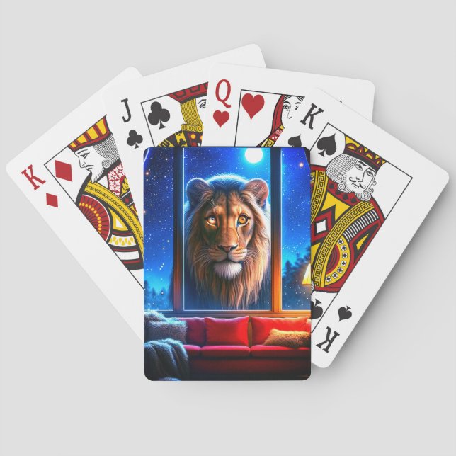 Lejon konst casinokort (Baksidan)