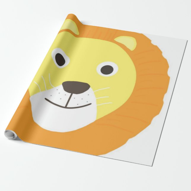lejon konst presentpapper (Utrullad)