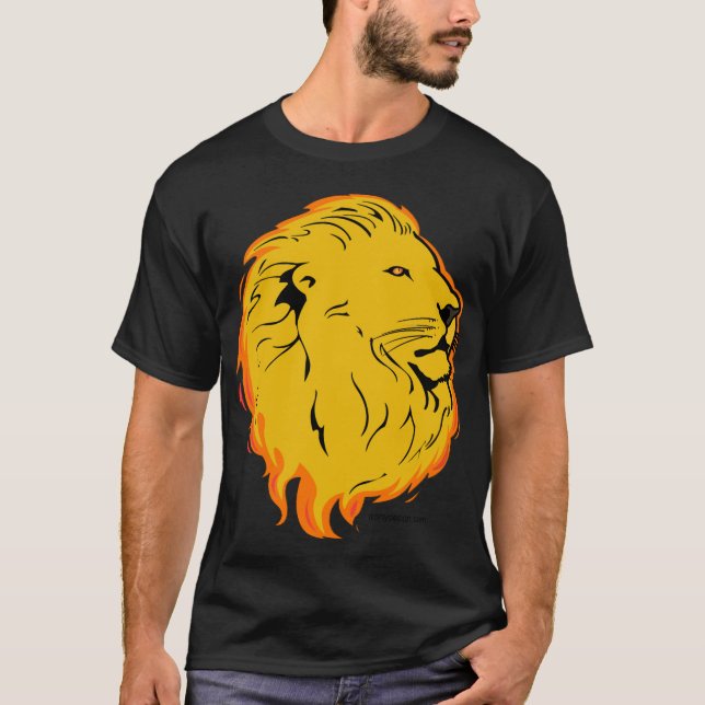 Lejon konstdesign tee shirt (Framsida)