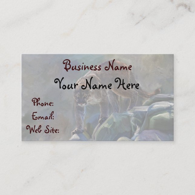 Lejon konsthandling för dragning av kubergsberg visitkort (Framsida)