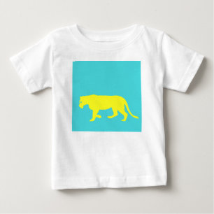 Lejon kontur för gult tee shirt
