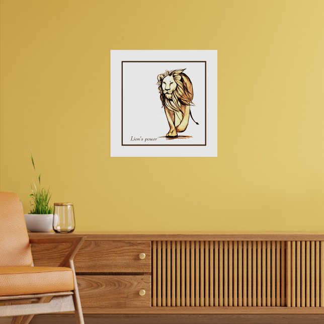 Lejon kraft poster (Vardagsrum 2)