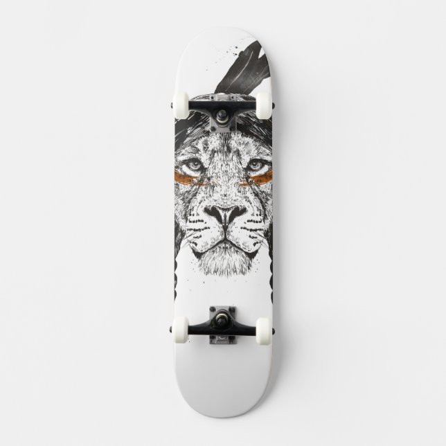 Lejon krigare skateboard bräda 21,5 cm (Framsida)