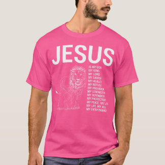 Lejon kristen Jesus är min gud Kung Lord och Savio T Shirt