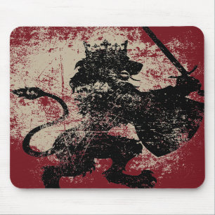 Lejon kung Mousepad för Grunge Musmatta