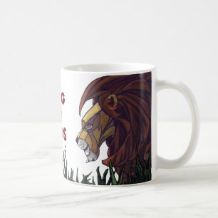 Lejon kung och ungar, kung av pappormuggen kaffemugg